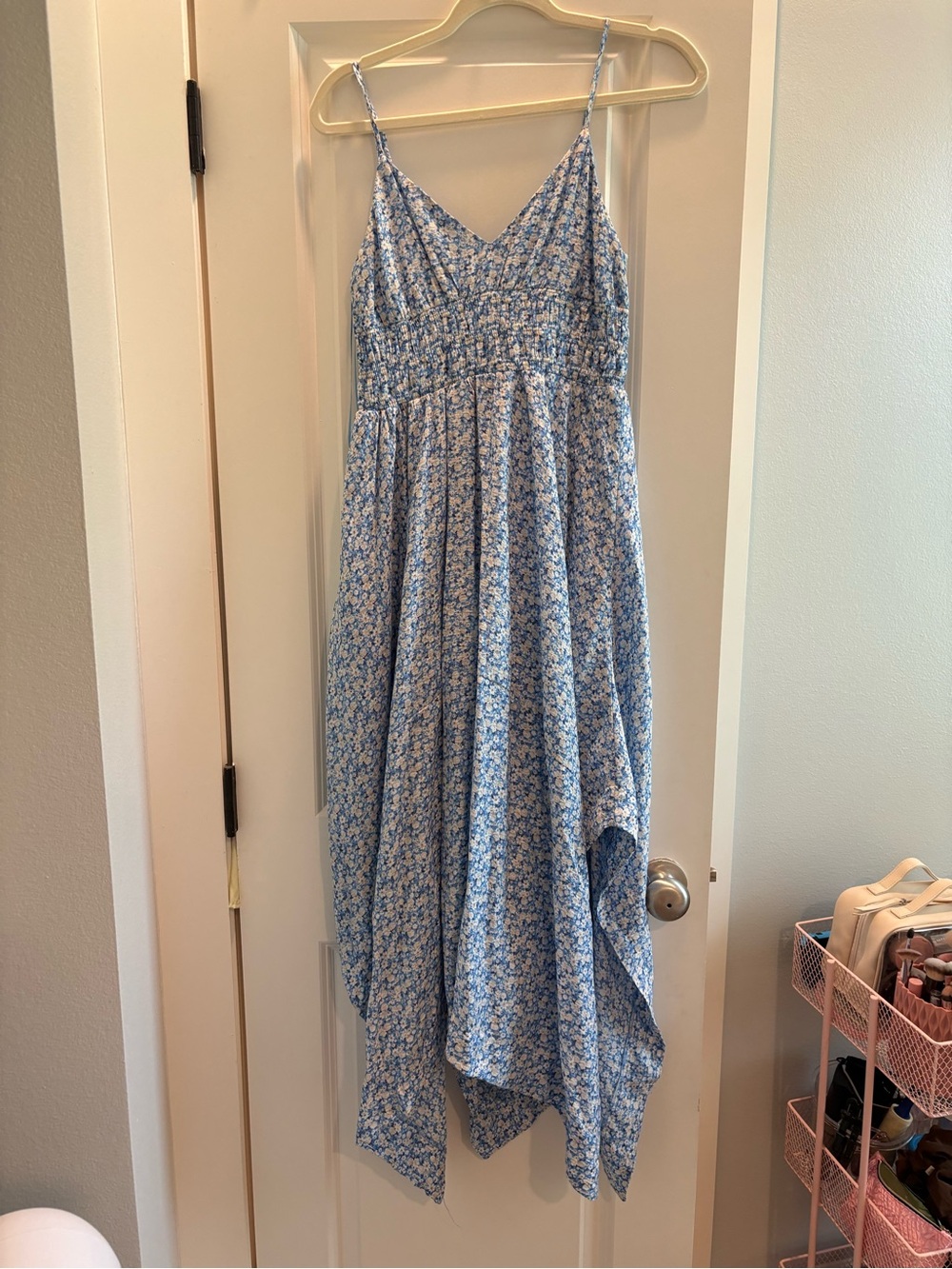 Blu Pepper Light Blue Floral Maxi Dress